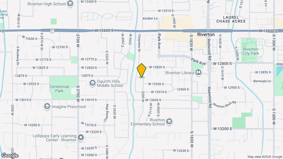 12900 S 2200 W Mapa y Detalles de la Ubicación