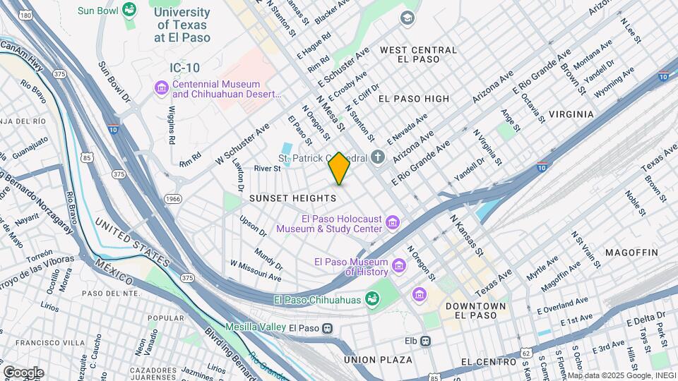 1119 N El Paso St Mapa y Detalles de la Ubicación