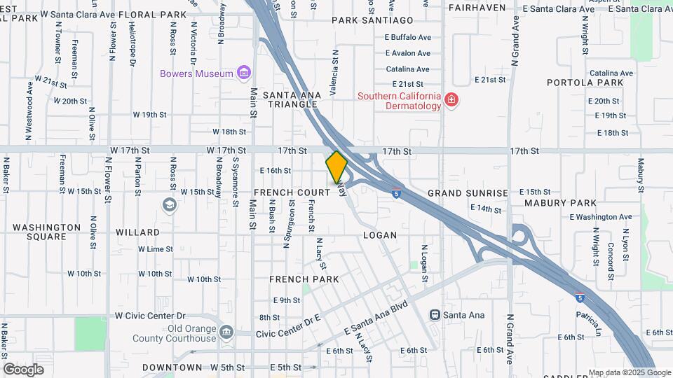 500 E 15th St Map and Location Details