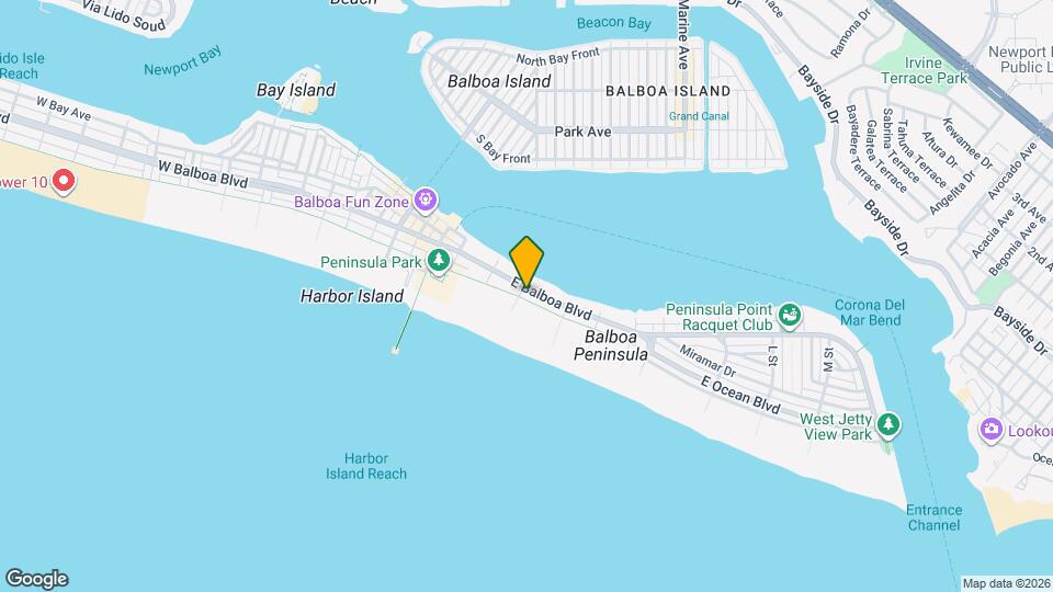 1105 E Balboa Blvd Map and Location Details