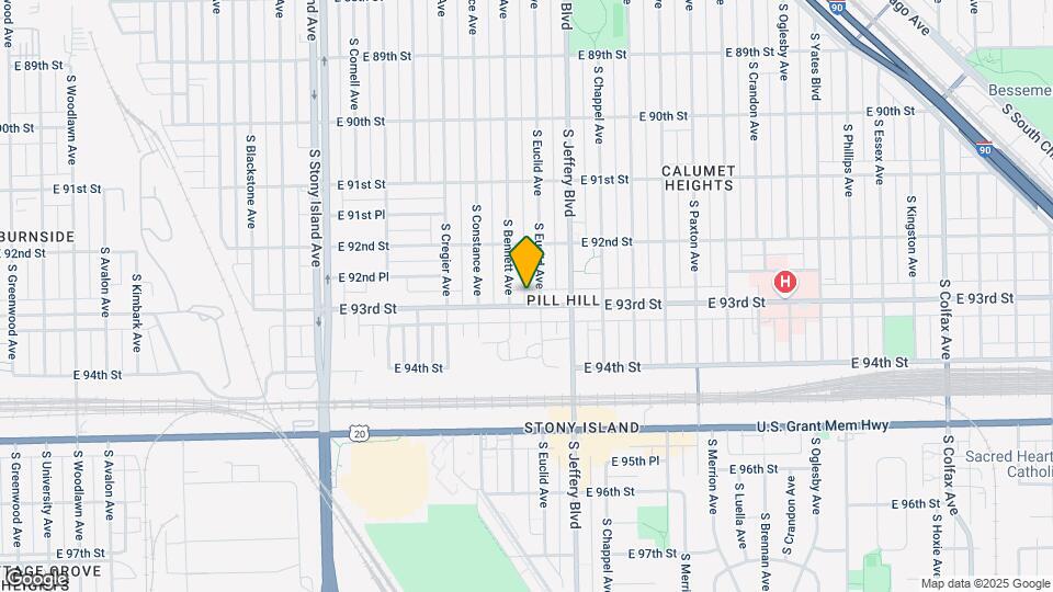 1914 E 93rd St Map and Location Details