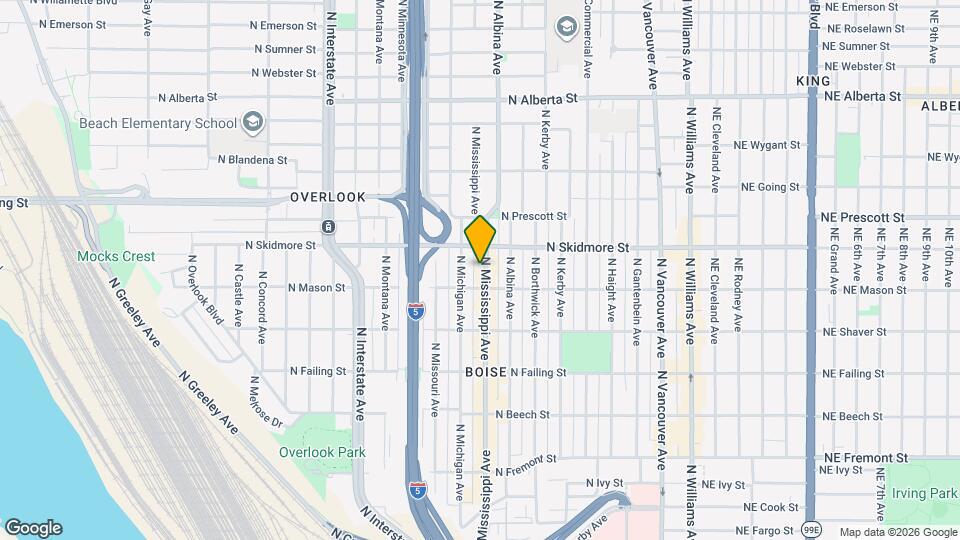 4135 N Mississippi Ave Map and Location Details