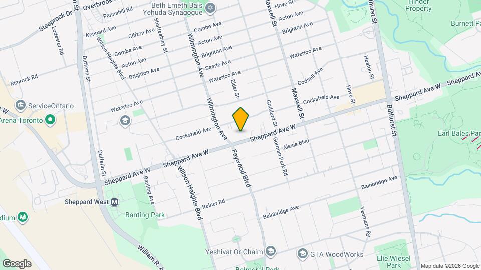824 Sheppard Ave W Map and Location Details