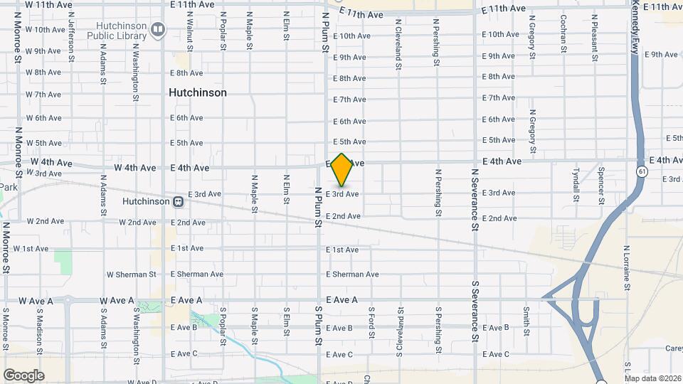 526 E 3rd Ave Map and Location Details