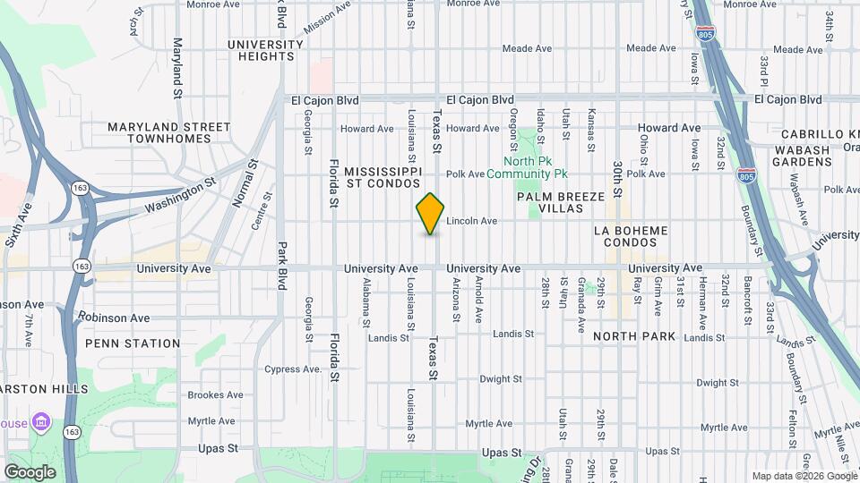 3956 Texas St Map and Location Details