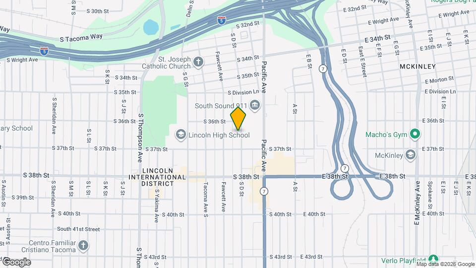 3620 S D St Map and Location Details