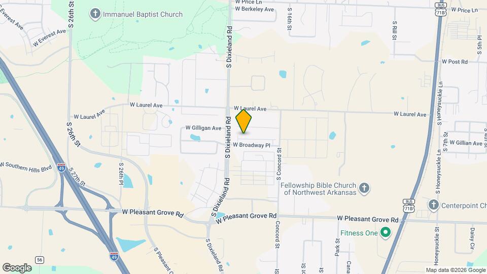 1733 W Whitney Ln Map and Location Details