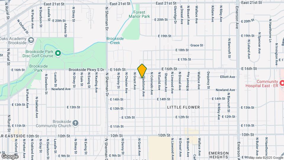 1502 N Gladstone Ave Map and Location Details