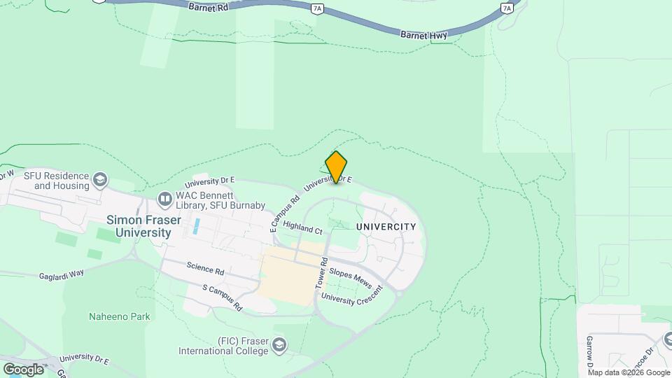 8940 University Crescent Map and Location Details