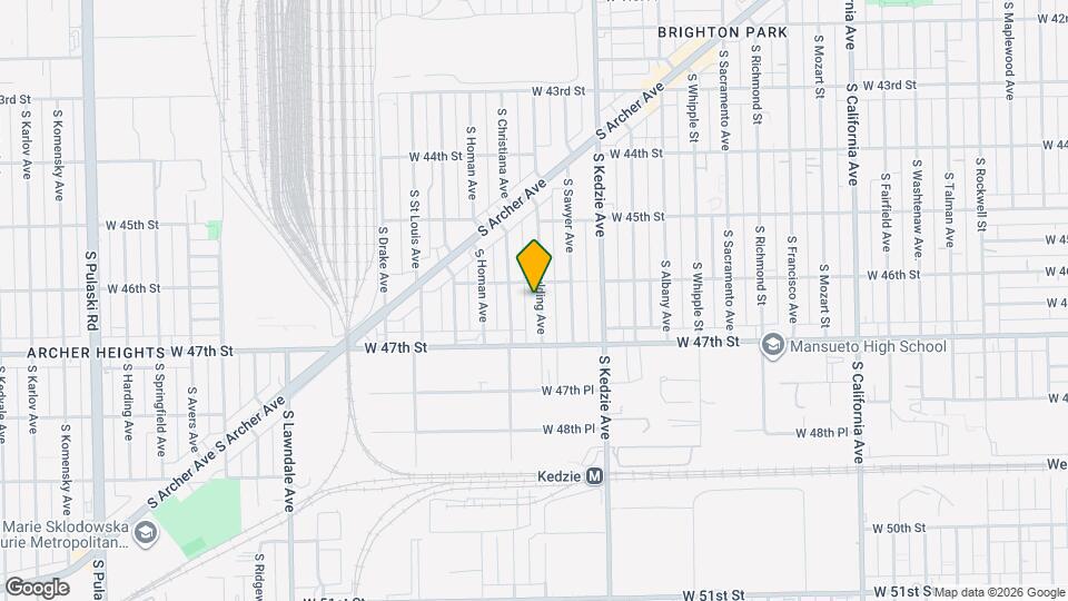 4616 S Spaulding Ave, Unit #2 Map and Location Details