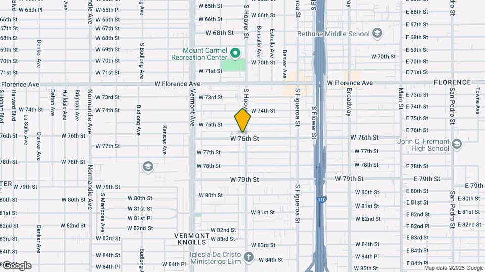 7527 S Hoover St Map and Location Details