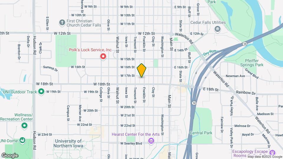 1709 Franklin St Map and Location Details