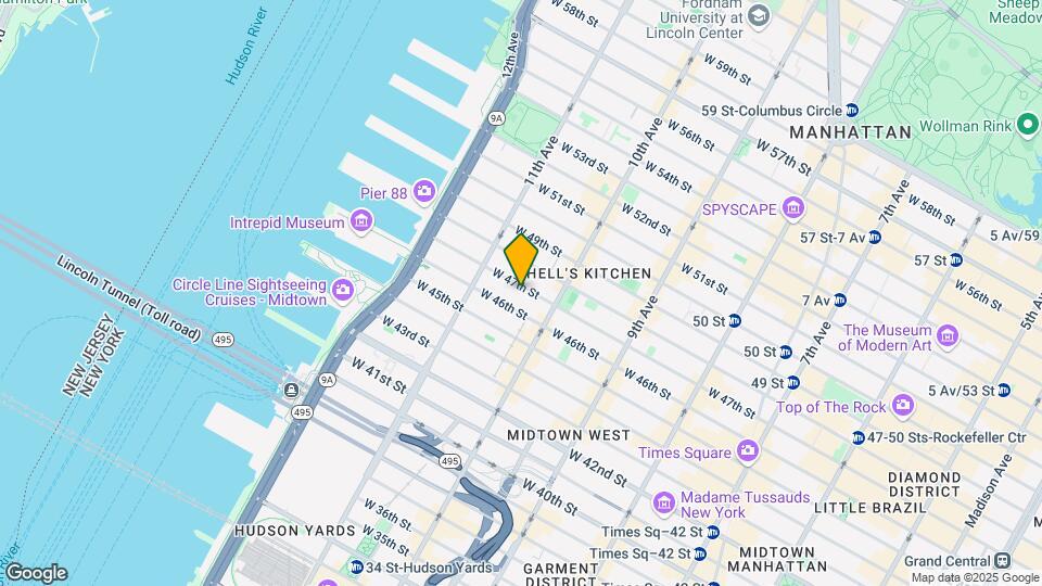 547 W 47th St Map and Location Details