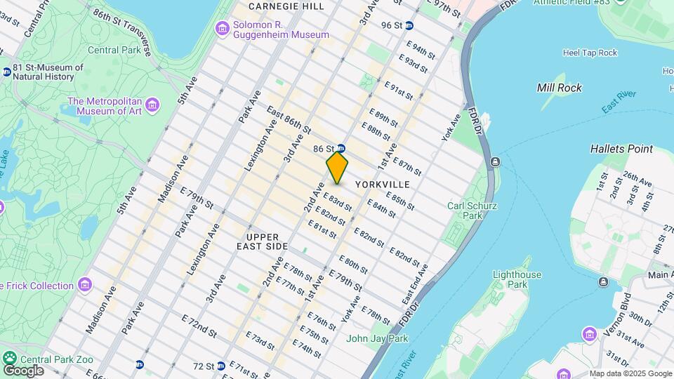 316 East 84th Street Mapa y Detalles de la Ubicación