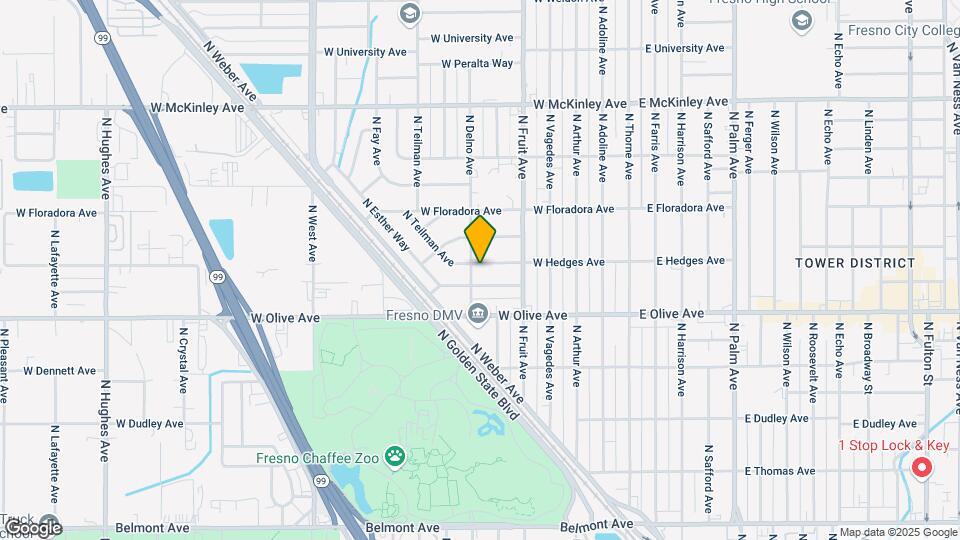 631 W Hedges Ave Map and Location Details