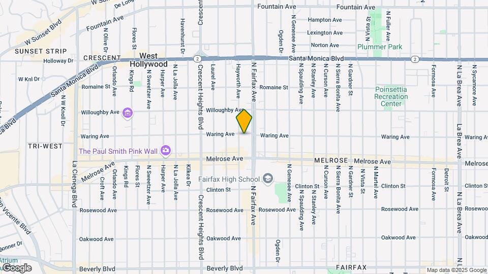 750 N Hayworth Ave Map and Location Details