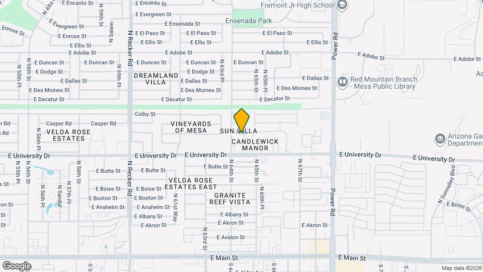 460 N 64th Pl Map and Location Details