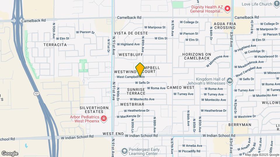 8907 West Campbell Ave Map and Location Details