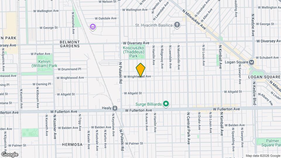 3855 W Wrightwood Ave Map and Location Details