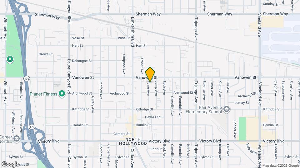 6732 Irvine Ave Map and Location Details
