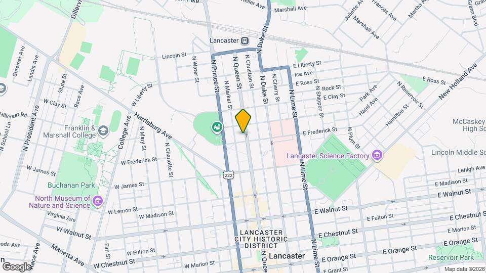 612 N Queen St, Unit Apt 1 Map and Location Details