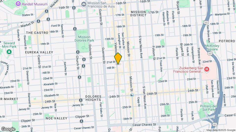1041 Valencia St Mapa y Detalles de la Ubicación