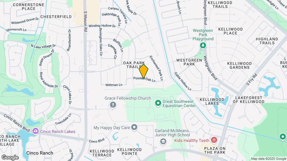 21515 Pointed Oak Ln Map and Location Details