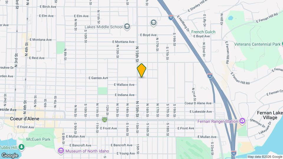 1510 E Garden Ave Map and Location Details