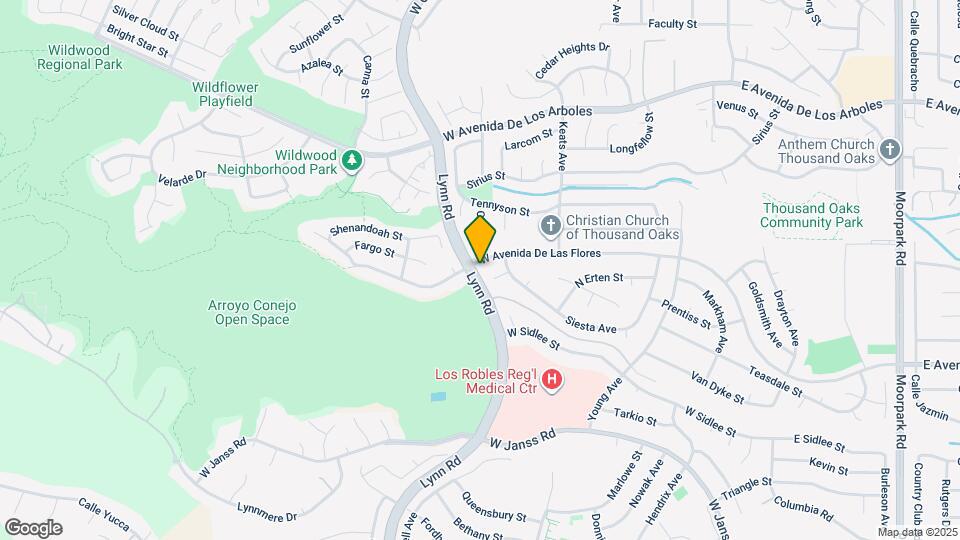 334 W Avenida De Las Flores Map and Location Details