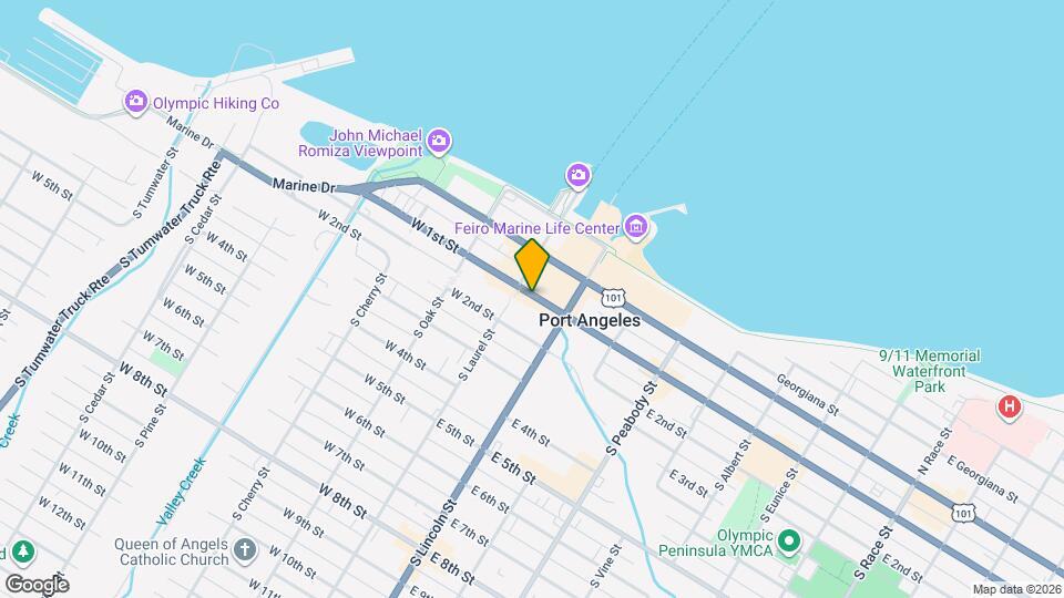 112 1/2 E 1st St Map and Location Details