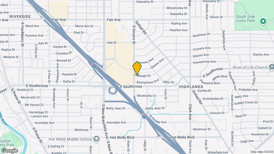 106 Waugh St Map and Location Details