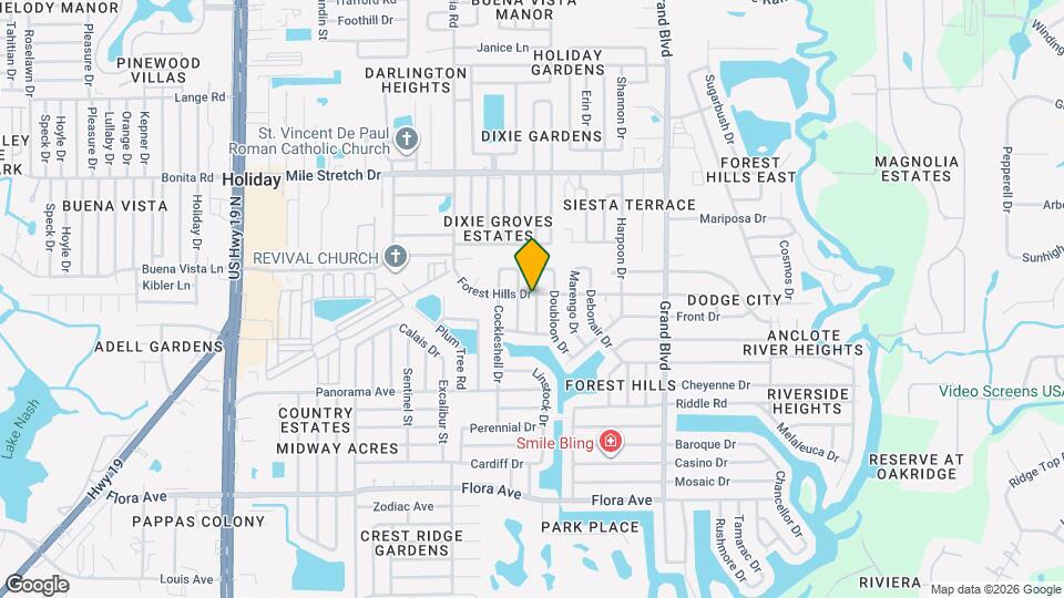 5144 Forest Hills Dr Map and Location Details