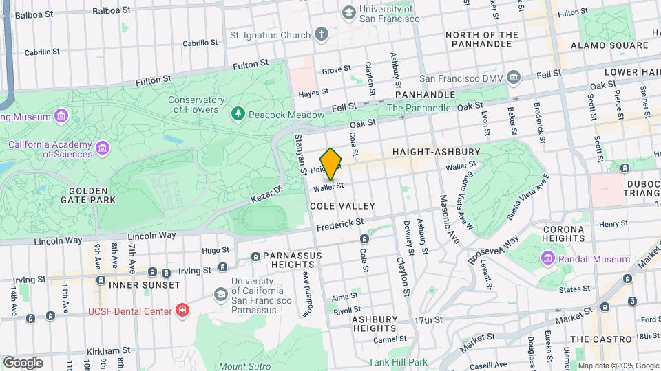 1700 Waller St Map and Location Details