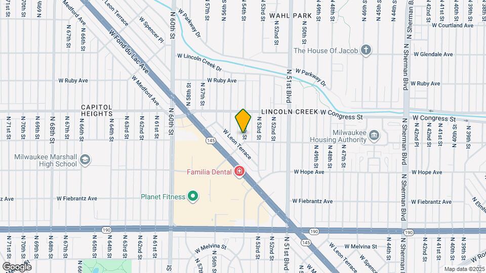 4313 N 54th St Map and Location Details