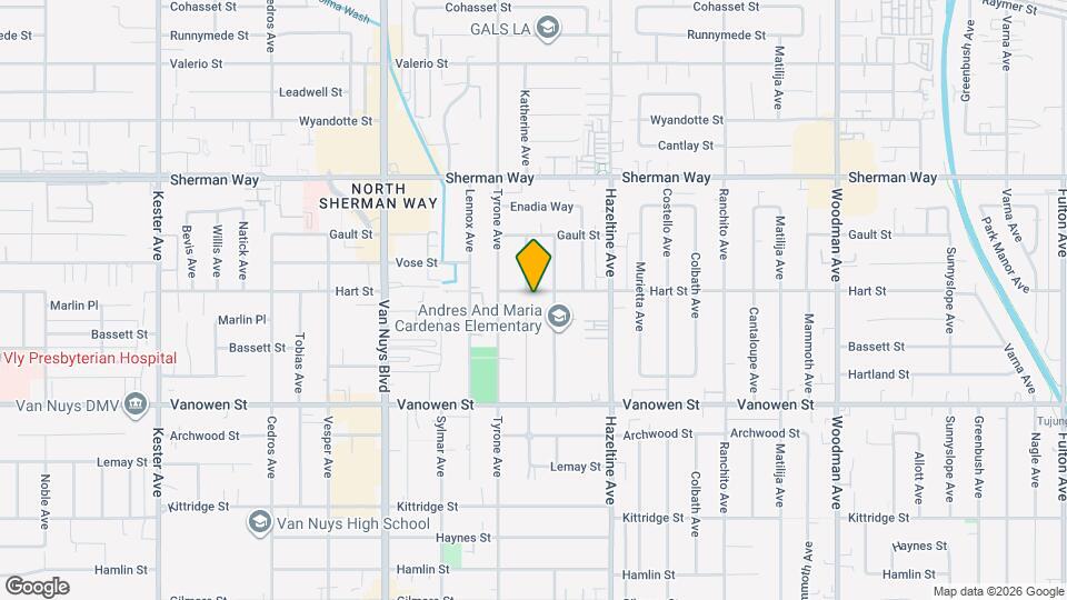 14222 Hart St Map and Location Details