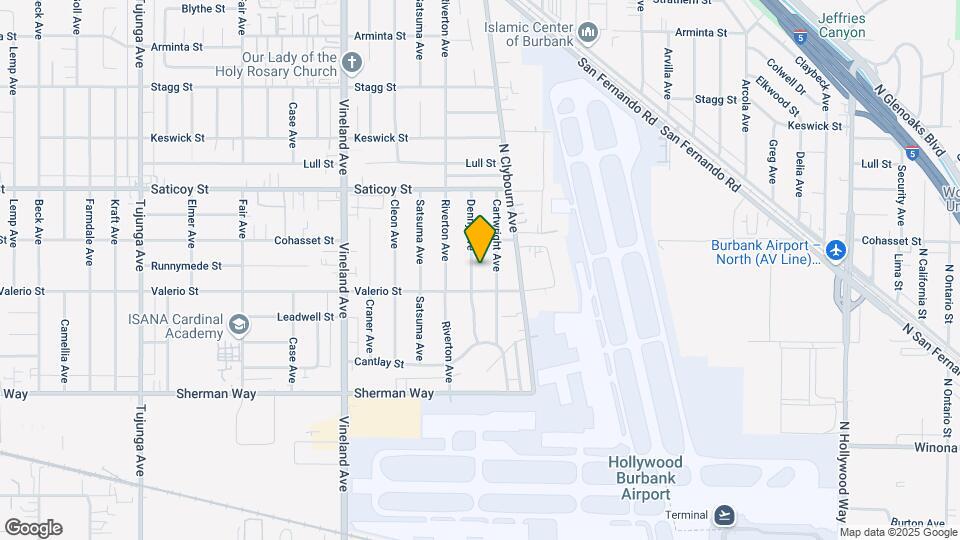 7426 Denny Ave Map and Location Details