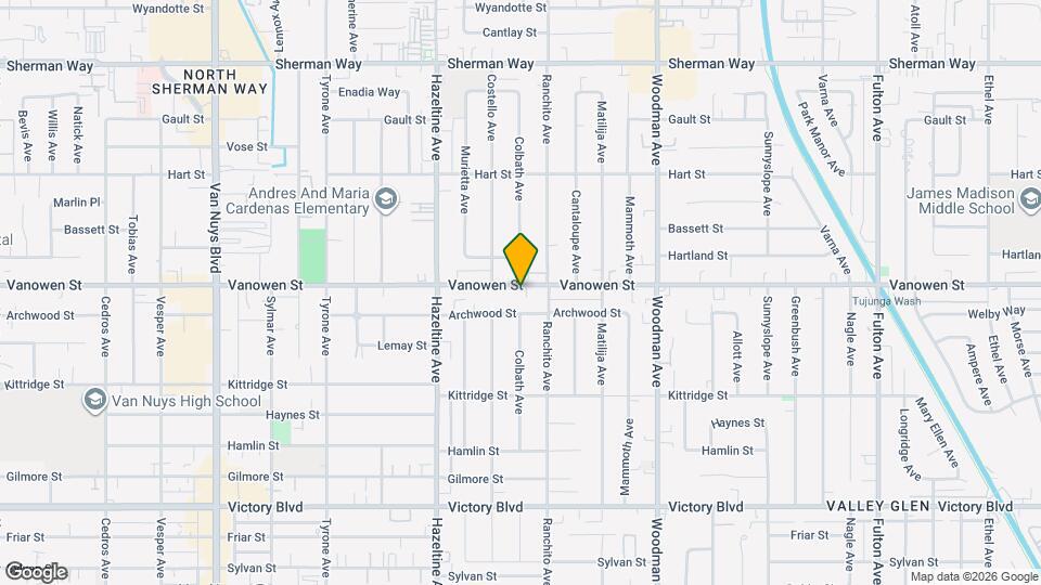 13934 Vanowen St Mapa y Detalles de la Ubicación