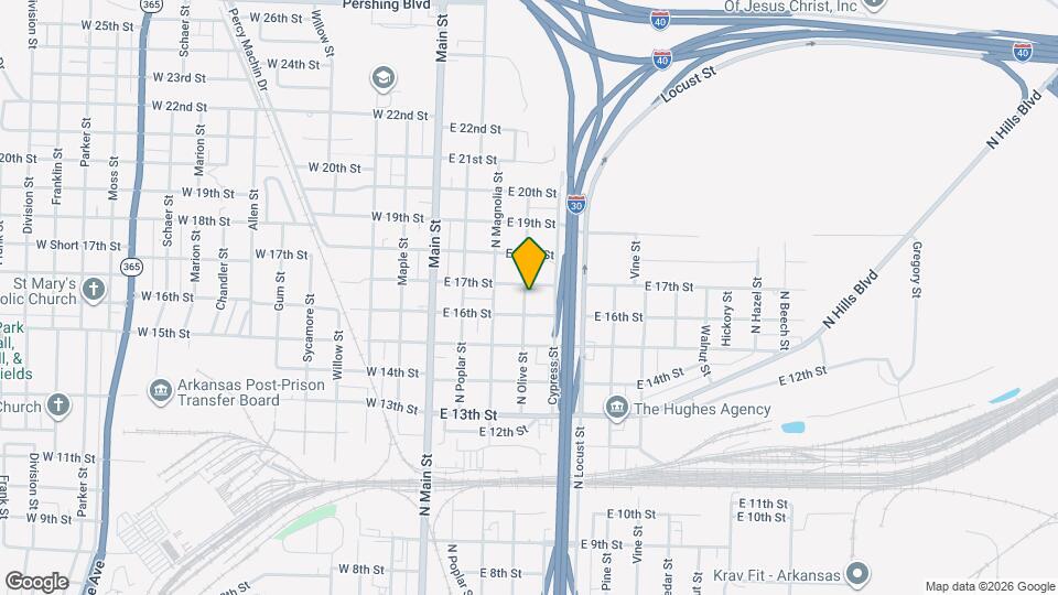 1612 N Olive St Map and Location Details