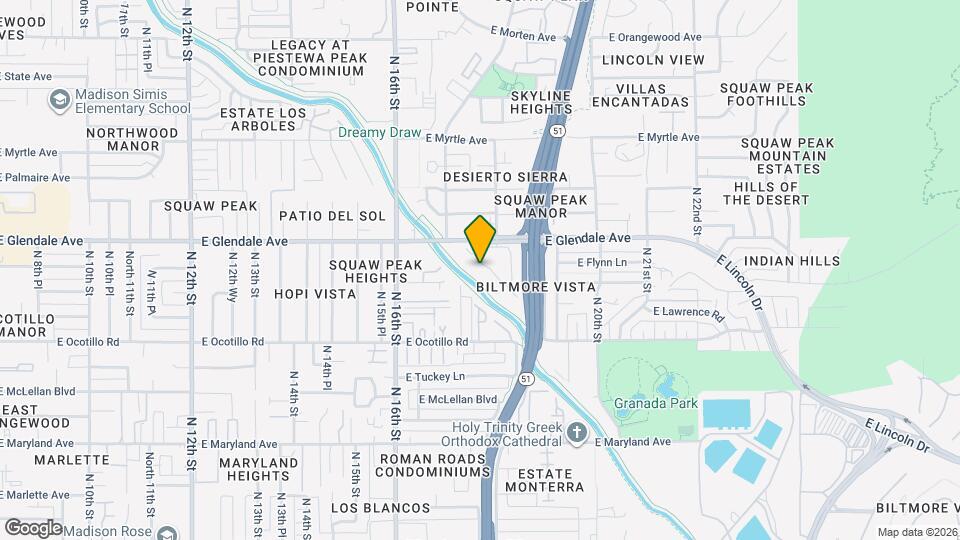 6834 N 17th Pl Map and Location Details