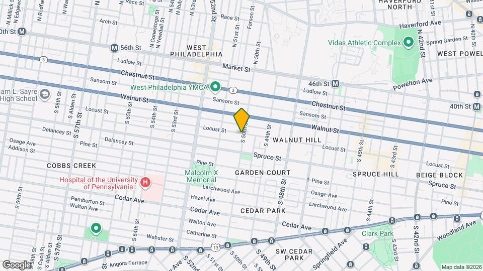 5000 Locust St Map and Location Details