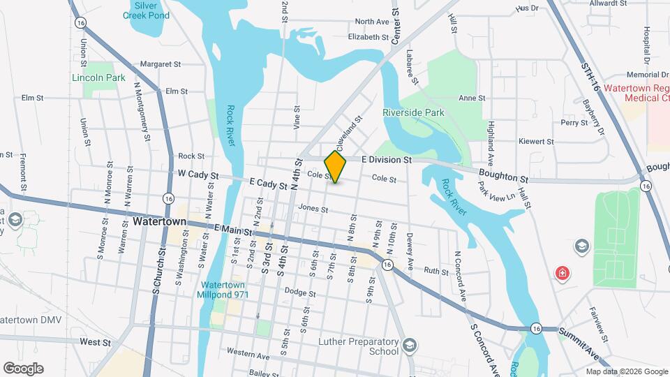 608 E Cady St, Unit Upper Mapa y Detalles de la Ubicación