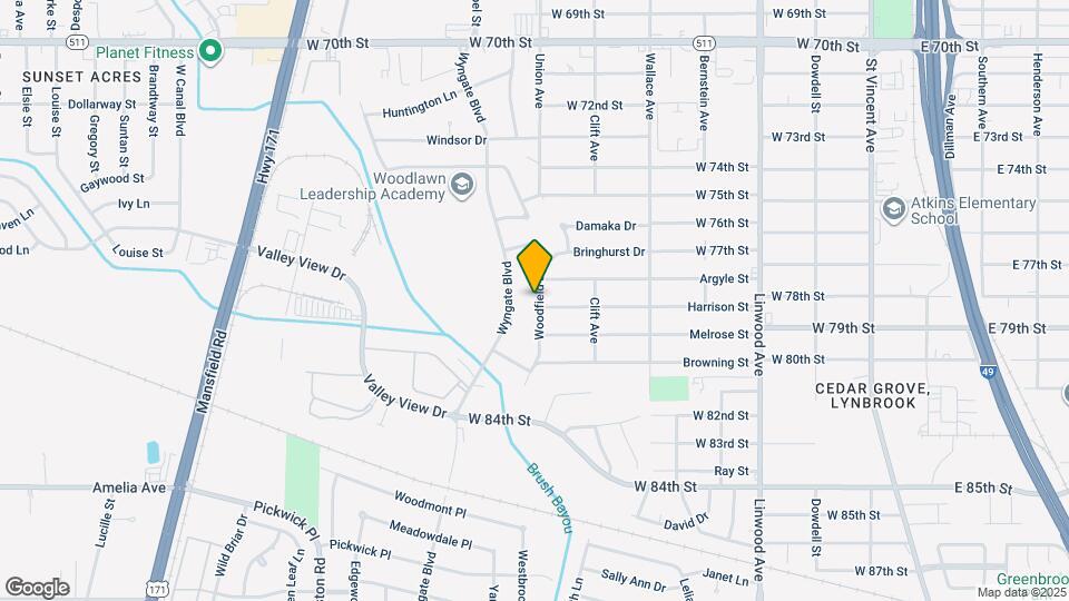 7734 Woodfield Dr Map and Location Details