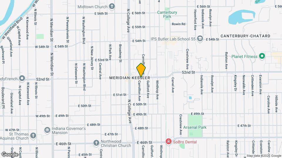 5157-5159 Carrollton Ave Map and Location Details