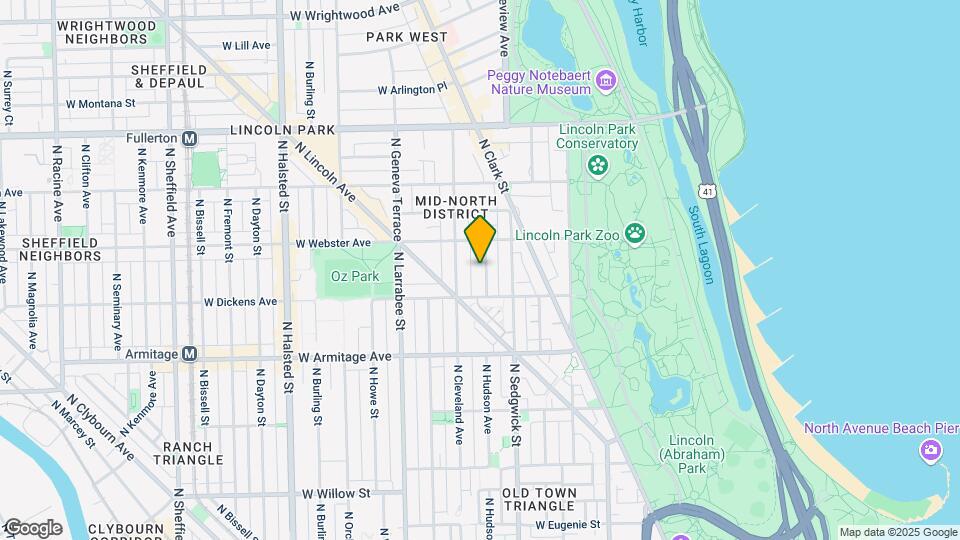 2128 N Hudson Ave Mapa y Detalles de la Ubicación
