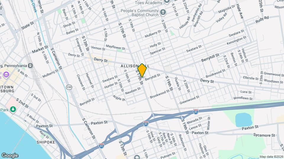 445 S 17th St Map and Location Details