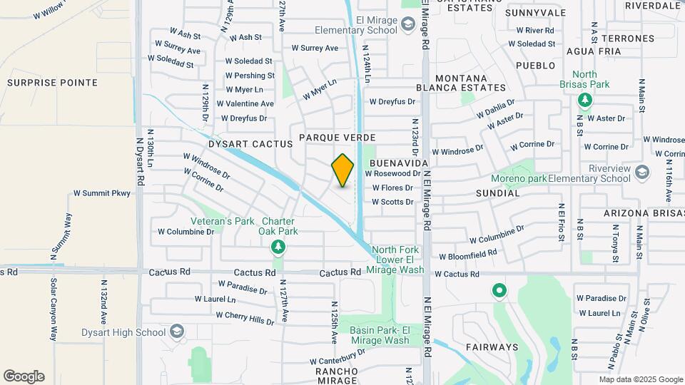 12516 W Rosewood Ln Map and Location Details