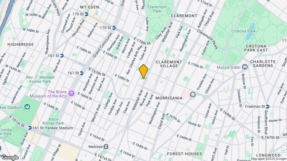 1243 Webster Ave Map and Location Details