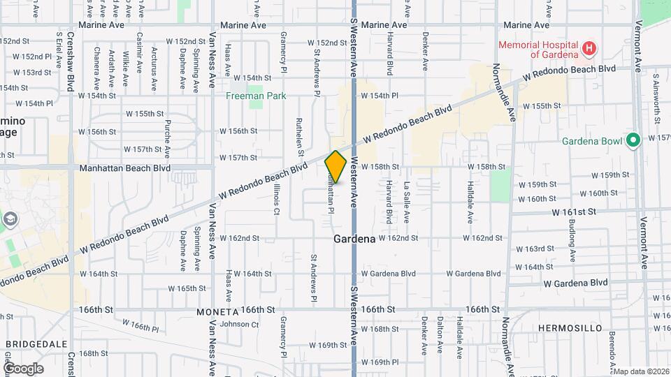 15906 S Manhattan Pl Map and Location Details