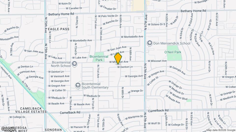 6908 W Denton Ln Mapa y Detalles de la Ubicación