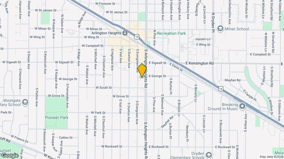 215 S Evergreen Ave Map and Location Details